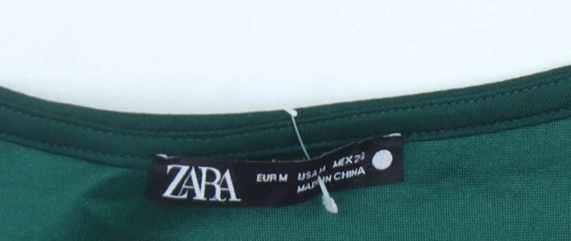 ZARA Women's Green Cropped Blouse M - New
