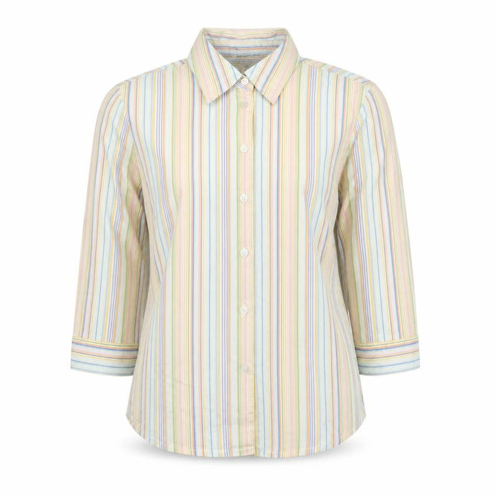 Abercrombie & Fitch Women's Multicoloured Striped Button-Up Shirt