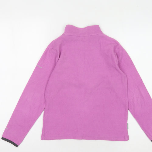 Trespass Girls Pink Fleece 1/4 Zip Sweatshirt, Size 9-10 Years