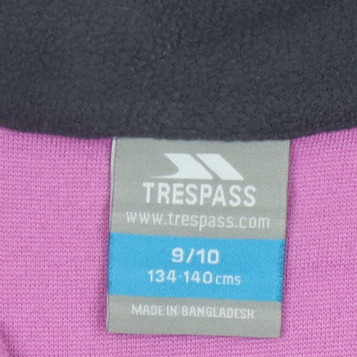 Trespass Girls Pink Fleece 1/4 Zip Sweatshirt, Size 9-10 Years