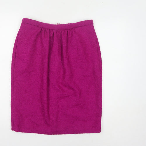 L.K. Bennett Women's Purple Wool Pencil Skirt Size 12