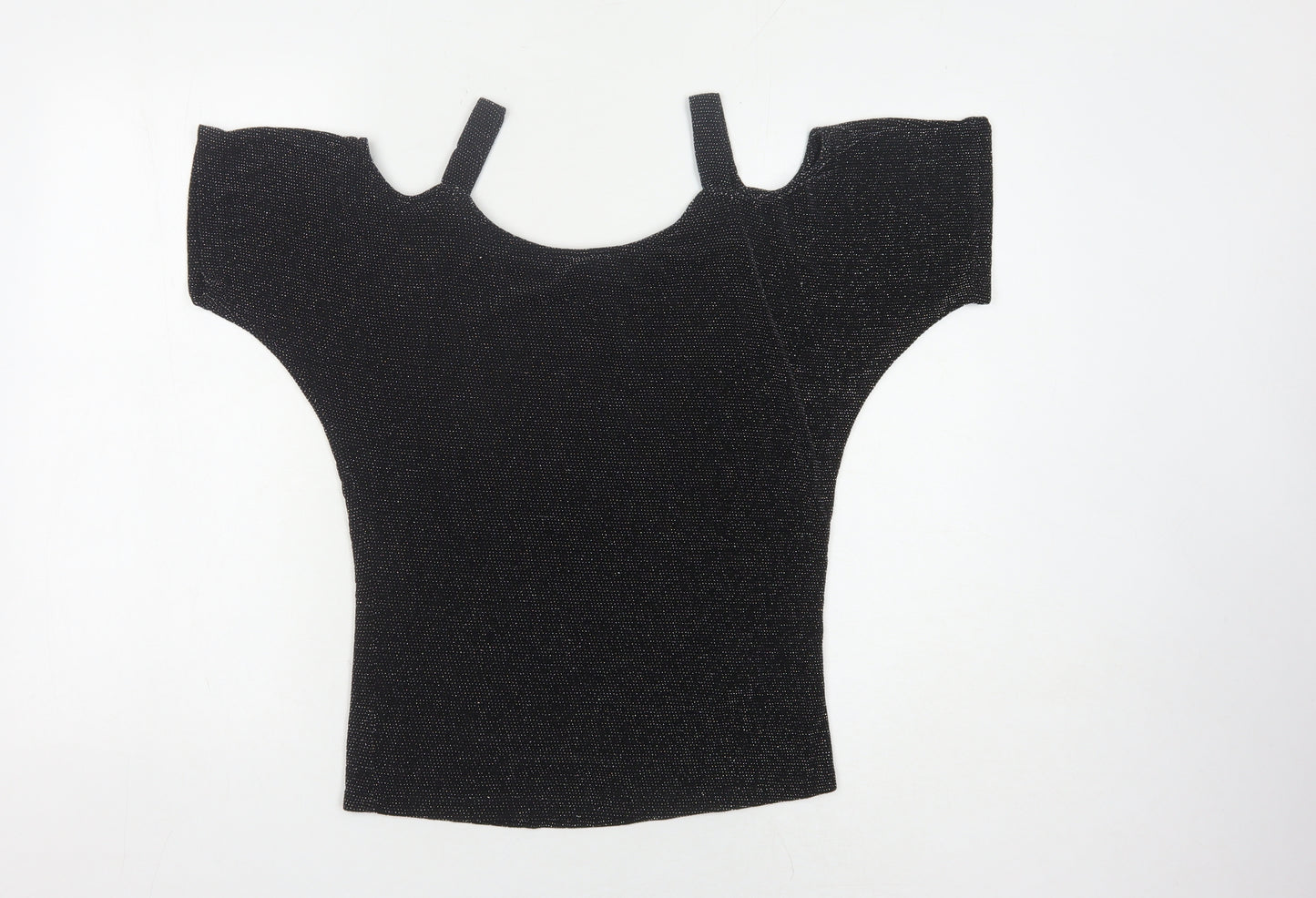 Star Black Knit Top Women Size 10