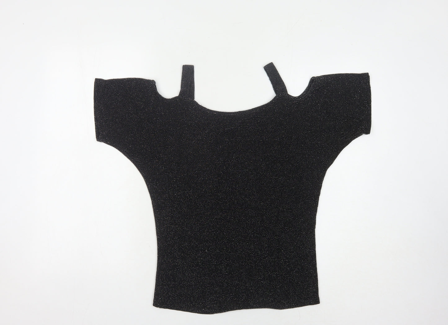 Star Black Knit Top Women Size 10