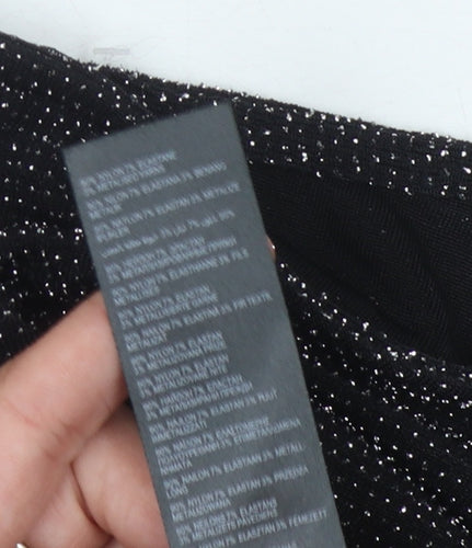 Star Black Knit Top Women Size 10