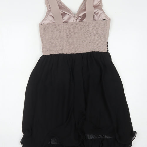 Little Mistress Women's Black A-Line Party Dress Size 14