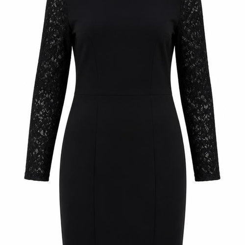 Oasis Women's Black Lace Long Sleeve Dress, Size 12
