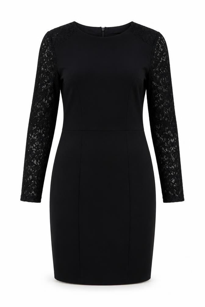 Oasis Women's Black Lace Long Sleeve Dress, Size 12