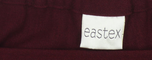 Eastex Women's Red Relaxed Fit Pleated Trousers