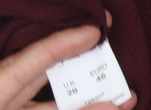 Eastex Women's Red Relaxed Fit Pleated Trousers