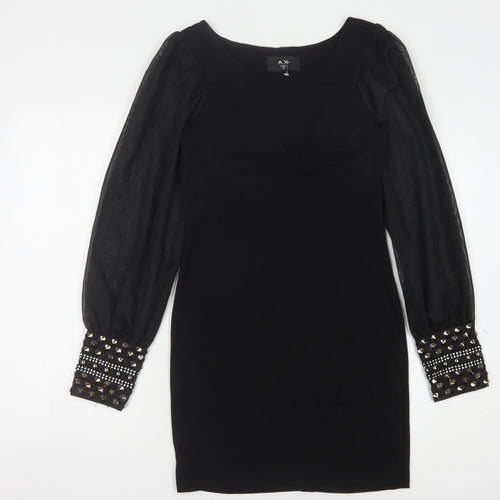 AX Paris Women’s Black Studded Sleeve Dress Size 10