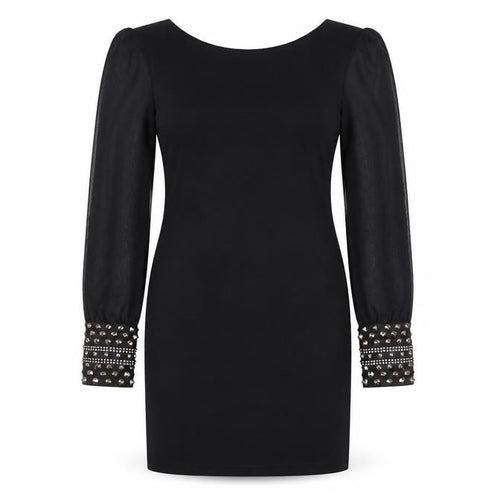 AX Paris Women’s Black Studded Sleeve Dress Size 10