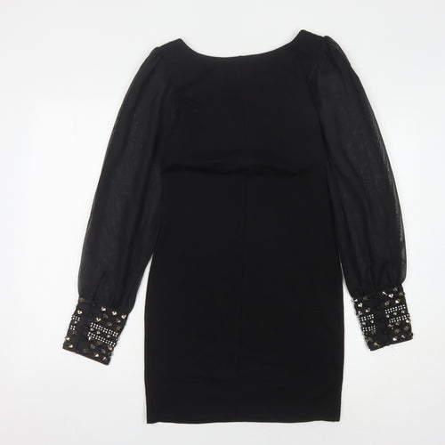 AX Paris Women’s Black Studded Sleeve Dress Size 10