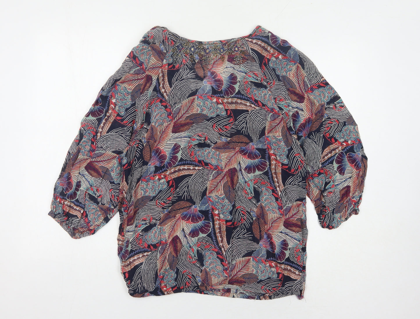 Monsoon Women's Multicoloured V-Neck Top, M