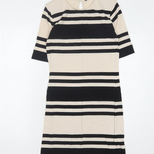 French Connection Women's Multicoloured Striped Sheath Dress
