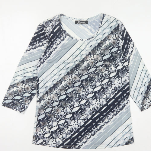 Alexara Women's Multicoloured 3/4 Sleeve Top Size 14