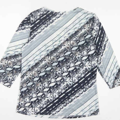 Alexara Women's Multicoloured 3/4 Sleeve Top Size 14