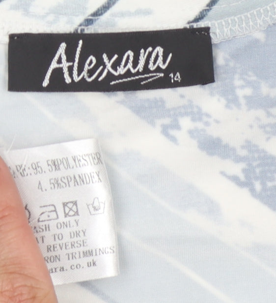 Alexara Women's Multicoloured 3/4 Sleeve Top Size 14