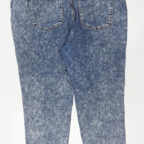 Simply Be Women’s Blue Acid Wash Mom Jeans Size 24