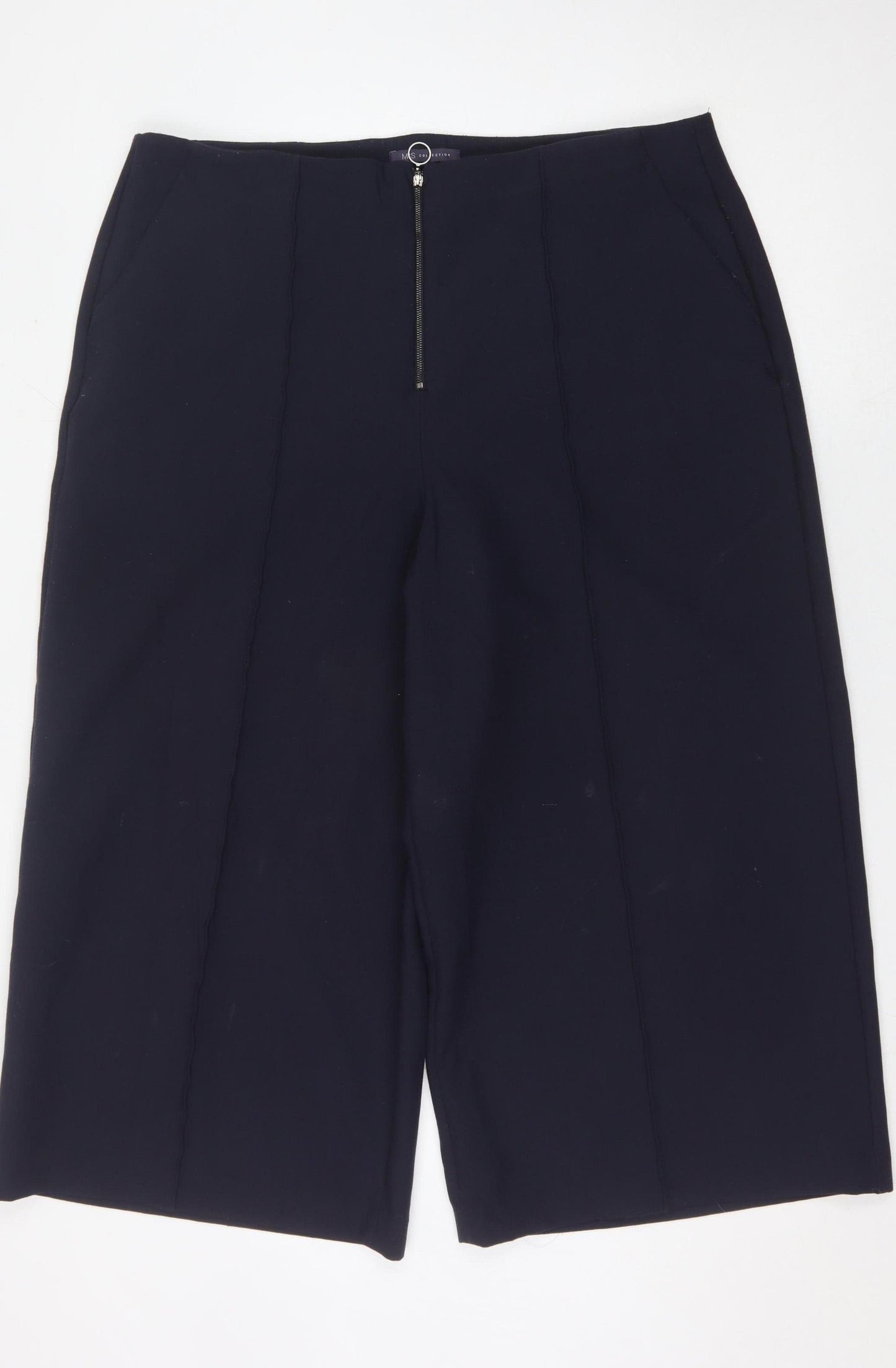 Marks and Spencer Women's Black Zip Trousers, Size 20