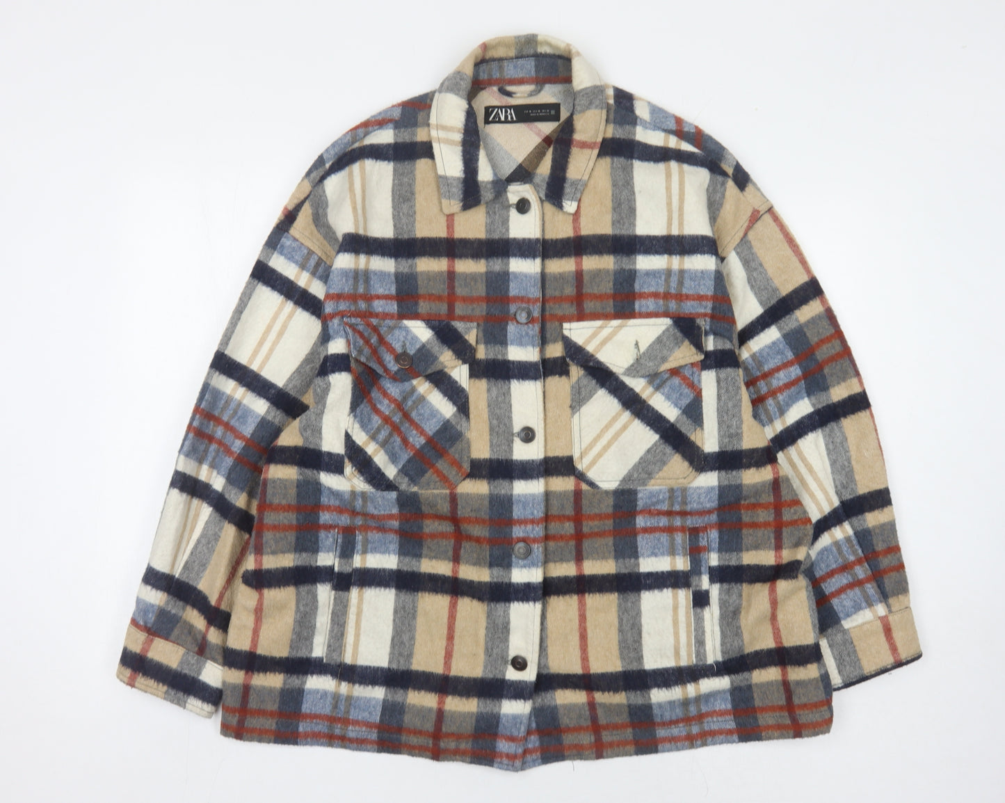 Zara Women's Multicoloured Check Jacket XL