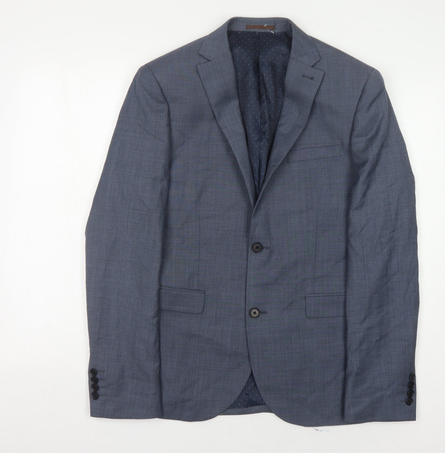 Next Men's Blue Blazer Jacket, Size 38, Regular Fit