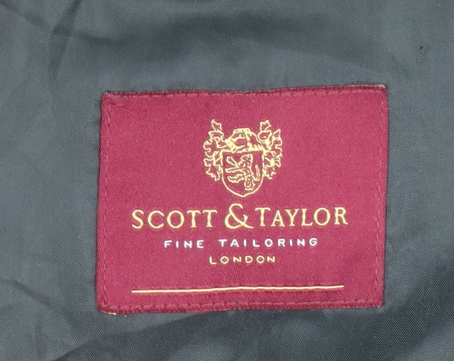 Scott & Taylor Men's Grey Regular Fit Jacket Blazer 42R