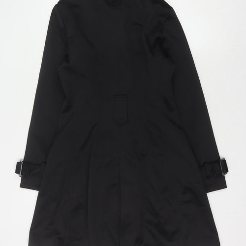Easy Wear Women's Black Trench Coat Size 10 Mid-Length