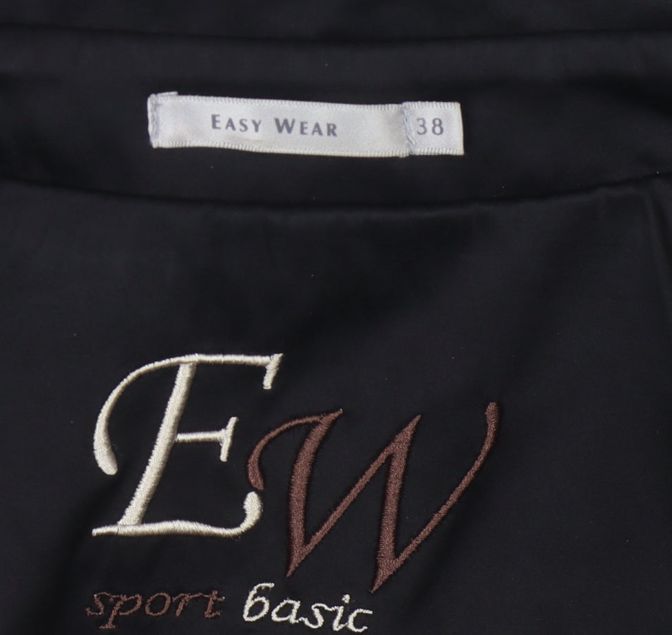 Easy Wear Women's Black Trench Coat Size 10 Mid-Length