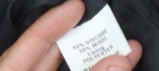 Report Women's Black Checked Suit Jacket, Size 12