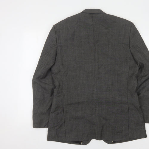 Jeff Banks Grey Men's Blazer, 40R, Wool, Formal Jacket