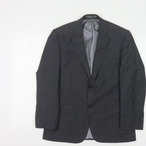 Racing Green Grey Classic Men's Blazer, Size 38 Short