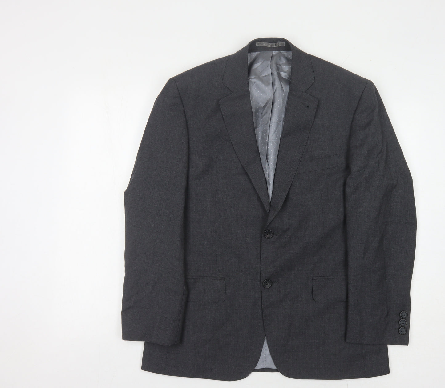 Racing Green Grey Classic Men's Blazer, Size 38 Short