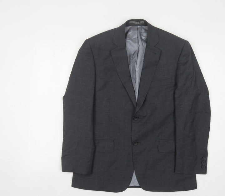 Racing Green Grey Classic Men's Blazer, Size 38 Short