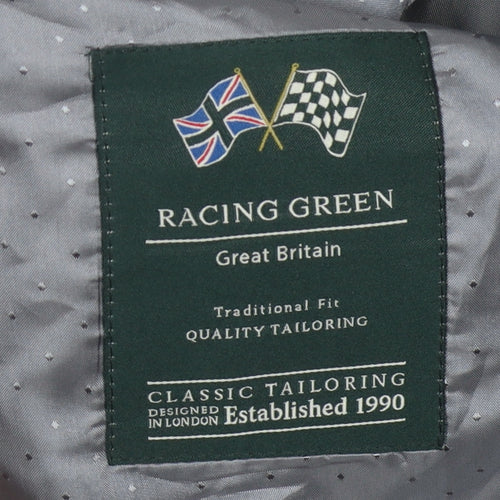 Racing Green Grey Classic Men's Blazer, Size 38 Short