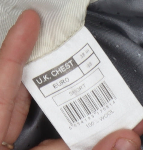 Racing Green Grey Classic Men's Blazer, Size 38 Short