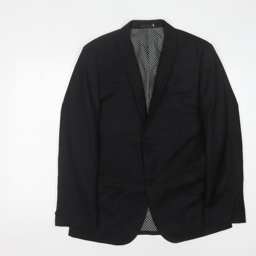 ONESIX5IVE Men's Black Blazer 40R Notch Lapel