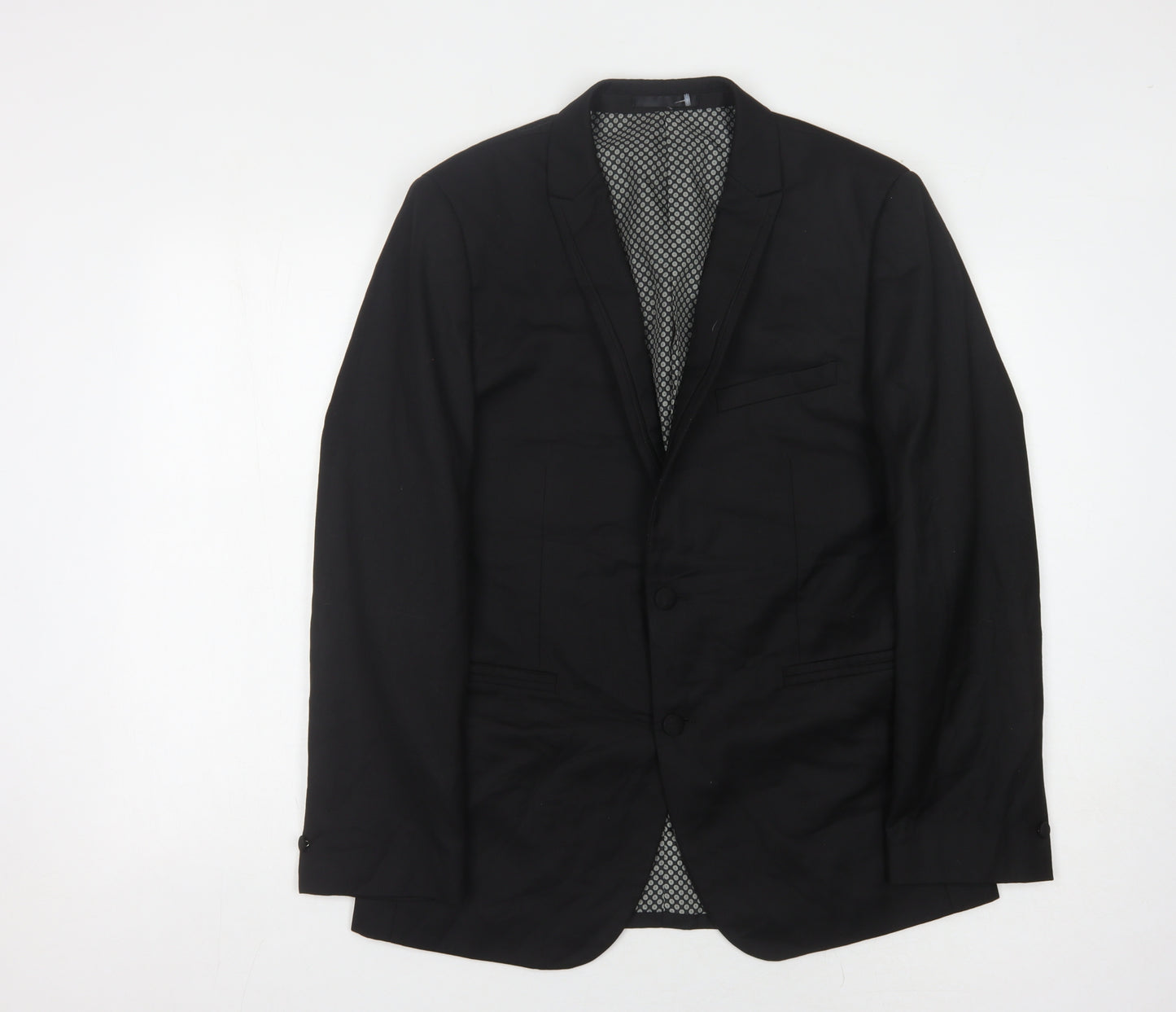 ONESIX5IVE Men's Black Blazer 40R Notch Lapel