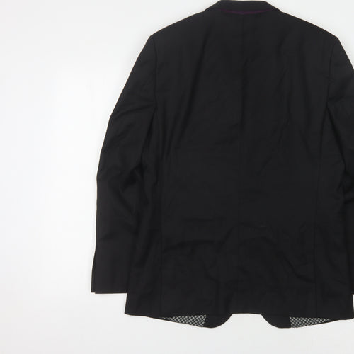 ONESIX5IVE Men's Black Blazer 40R Notch Lapel