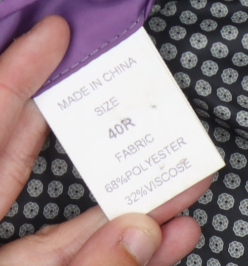 ONESIX5IVE Men's Black Blazer 40R Notch Lapel