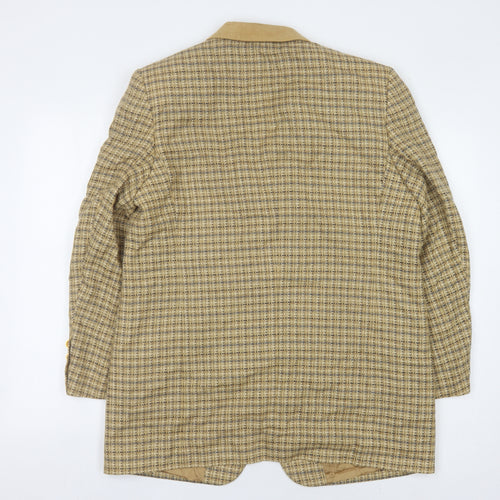 Delmod Women Brown Check Blazer Size 14 Autumn