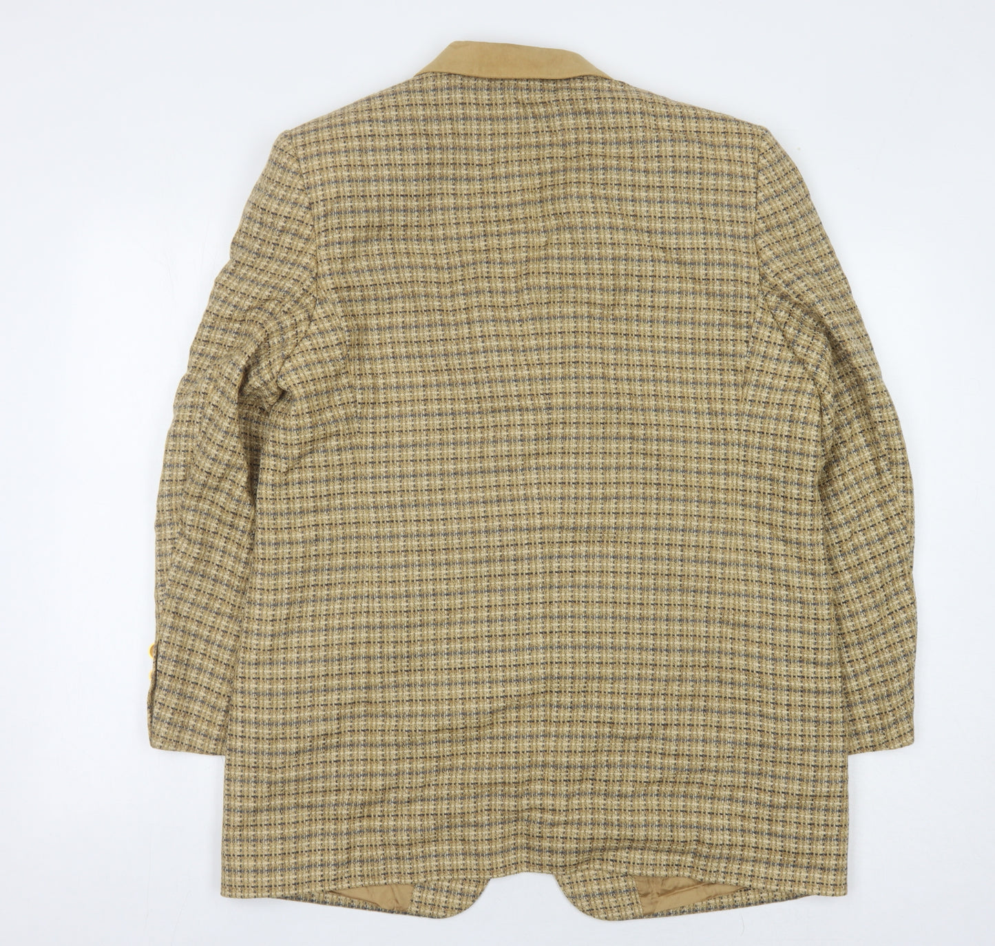Delmod Women Brown Check Blazer Size 14 Autumn