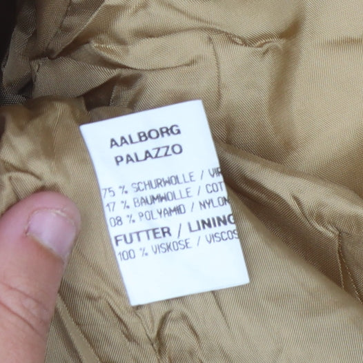 Delmod Women Brown Check Blazer Size 14 Autumn