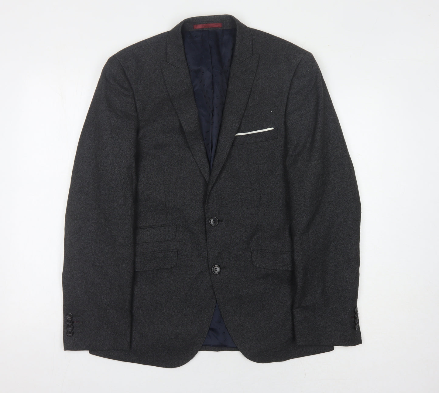 Burton Menswear Men's Grey Slim Fit Blazer 38R
