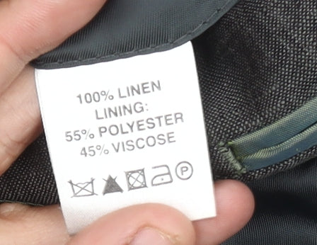 Linea Men's Grey Blazer Jacket 46R Linen