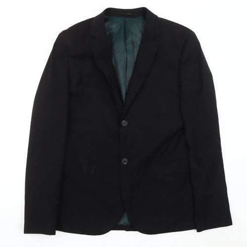 Topman Men's Black Slim Fit Blazer 42 Regular
