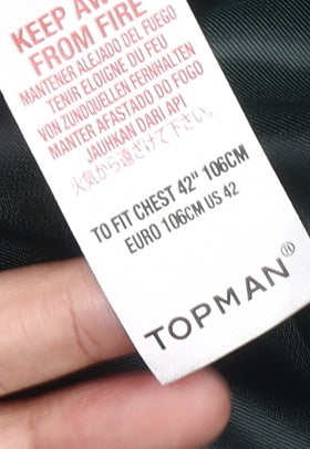 Topman Men's Black Slim Fit Blazer 42 Regular