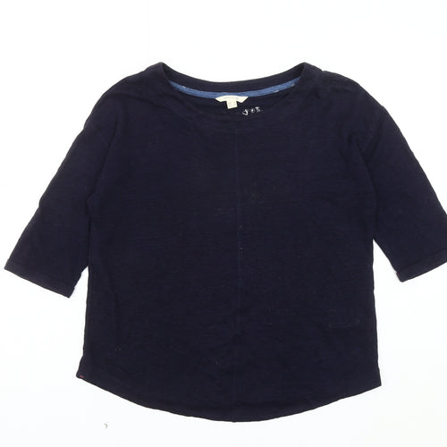 White Stuff Women's Blue Linen Jumper Size 8