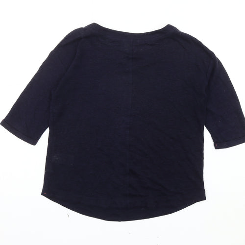 White Stuff Women's Blue Linen Jumper Size 8