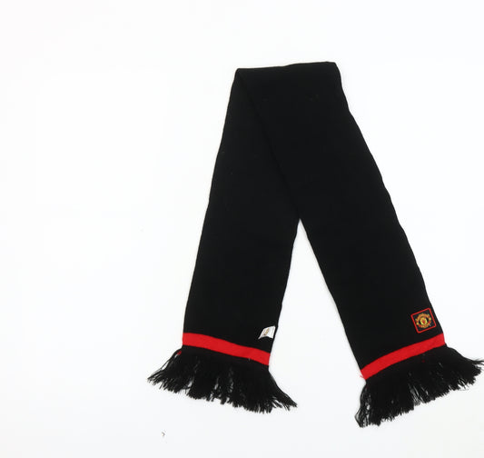 Manchester United Black Acrylic Scarf, Men's One Size