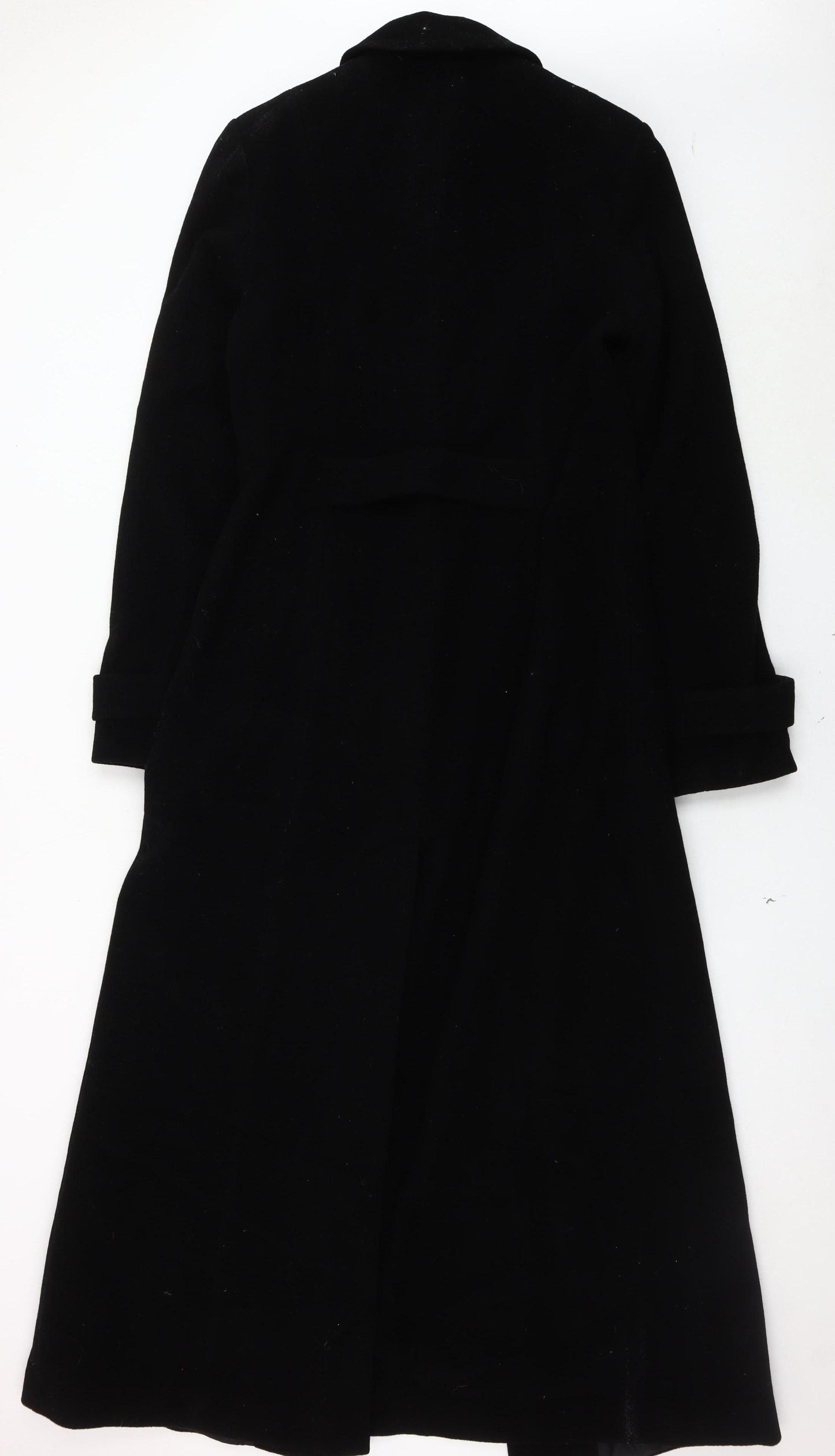 Long Tall Sally Women's Black Wool Blend Long Overcoat Size 10